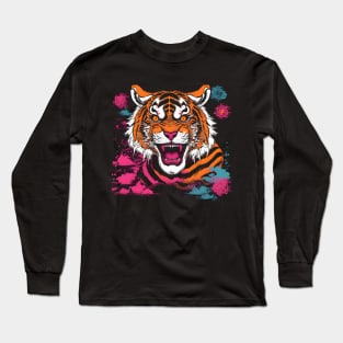 Asian Horror Tiger Art Long Sleeve T-Shirt